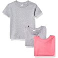 thumbnail image 1 of Marky G Apparel Baby and Toddler Short-Sleeve T-Shirts 100% Cotton Jersey Crew-Neck Tee, 18M, Heather/Hot Pink/Heather(Pack of 3), 1 of 6