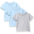 thumbnail image 1 of Marky G Apparel Baby and Toddler Short-Sleeve T-Shirts 100% Cotton Jersey Crew-Neck Tee, 18M, Lt. Blue/Lt. Blue/Heather(Pack of 3), 1 of 6