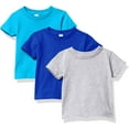 thumbnail image 1 of Marky G Apparel Baby and Toddler Short-Sleeve T-Shirts 100% Cotton Jersey Crew-Neck Tee, 24M, Turquoise/Royal/Heather(Pack of 3), 1 of 7