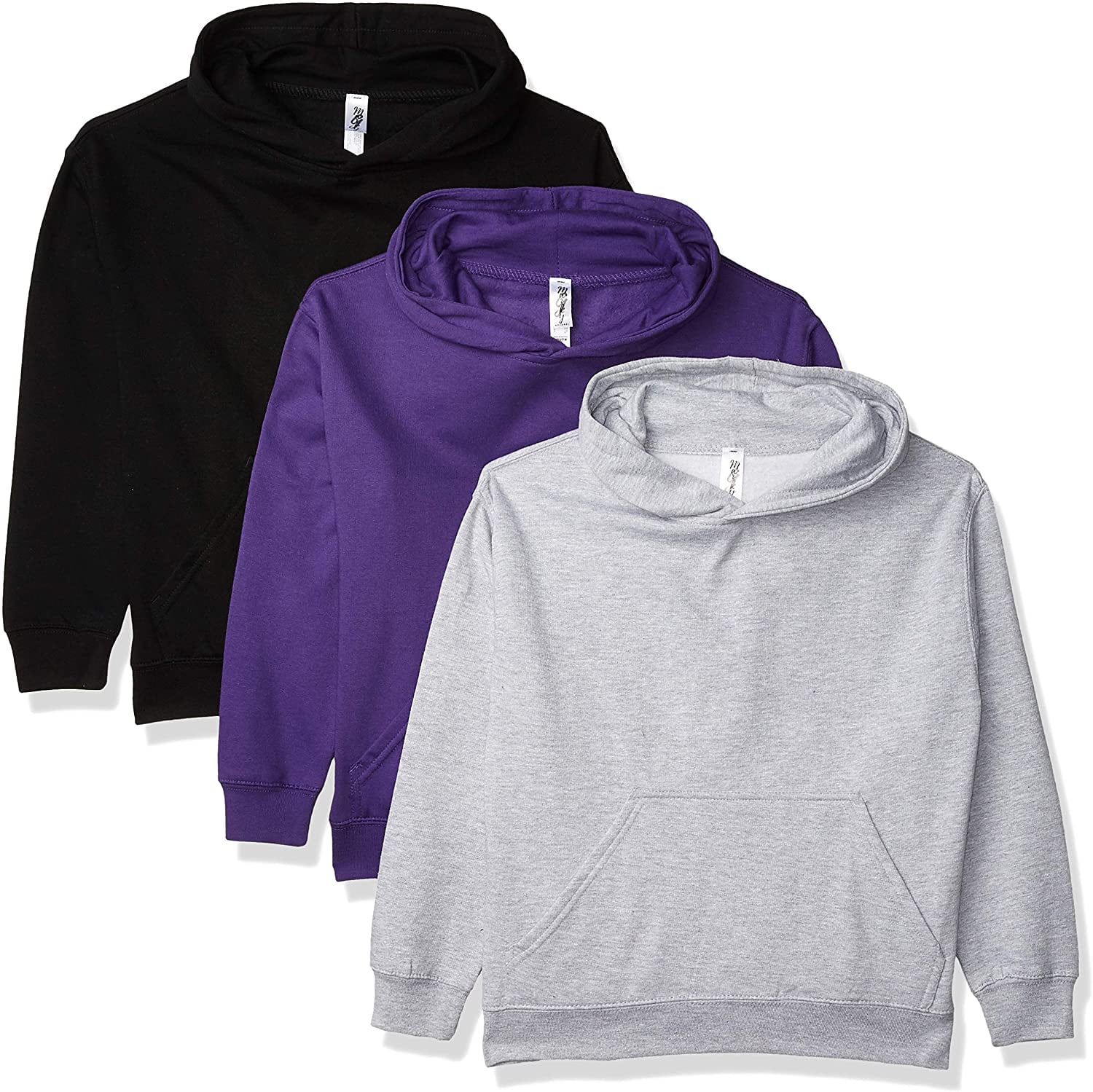 Marky G Apparel Boys' Fleece Long Sleeve Pullover Hoodie (Pack of 3)