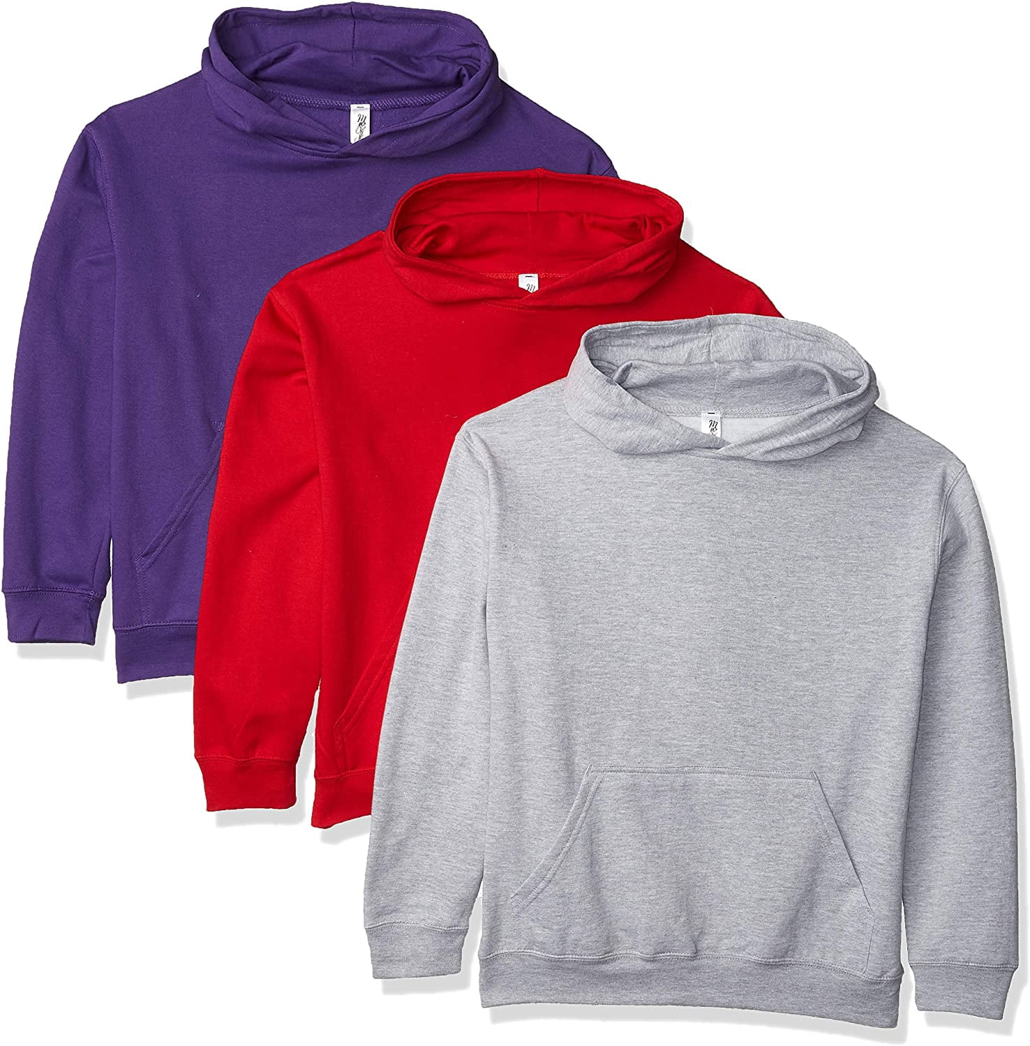 Marky G Apparel Boys' Fleece Long Sleeve Pullover Hoodie (Pack of 3)