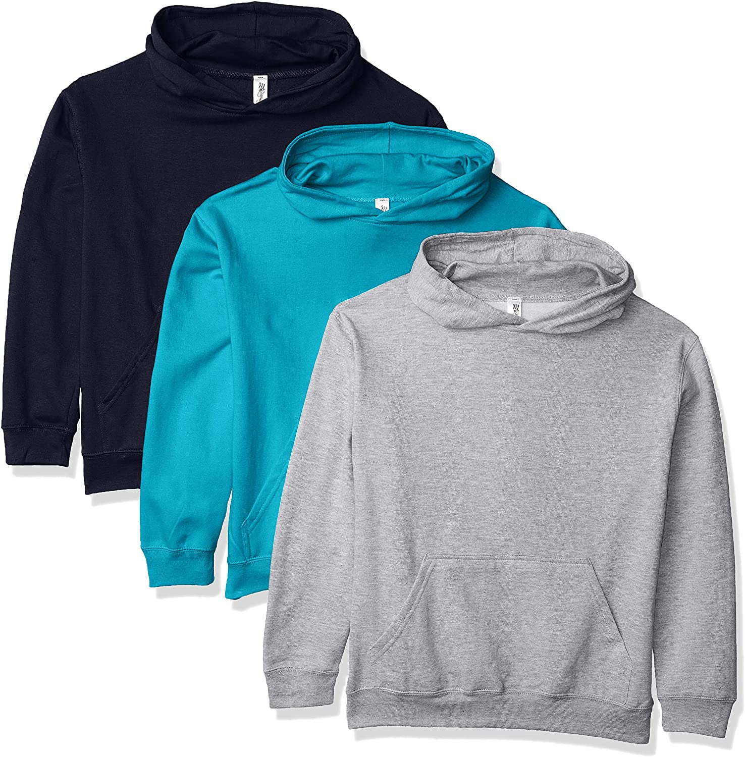 Marky G Apparel Boys' Fleece Long Sleeve Pullover Hoodie (Pack of 3)