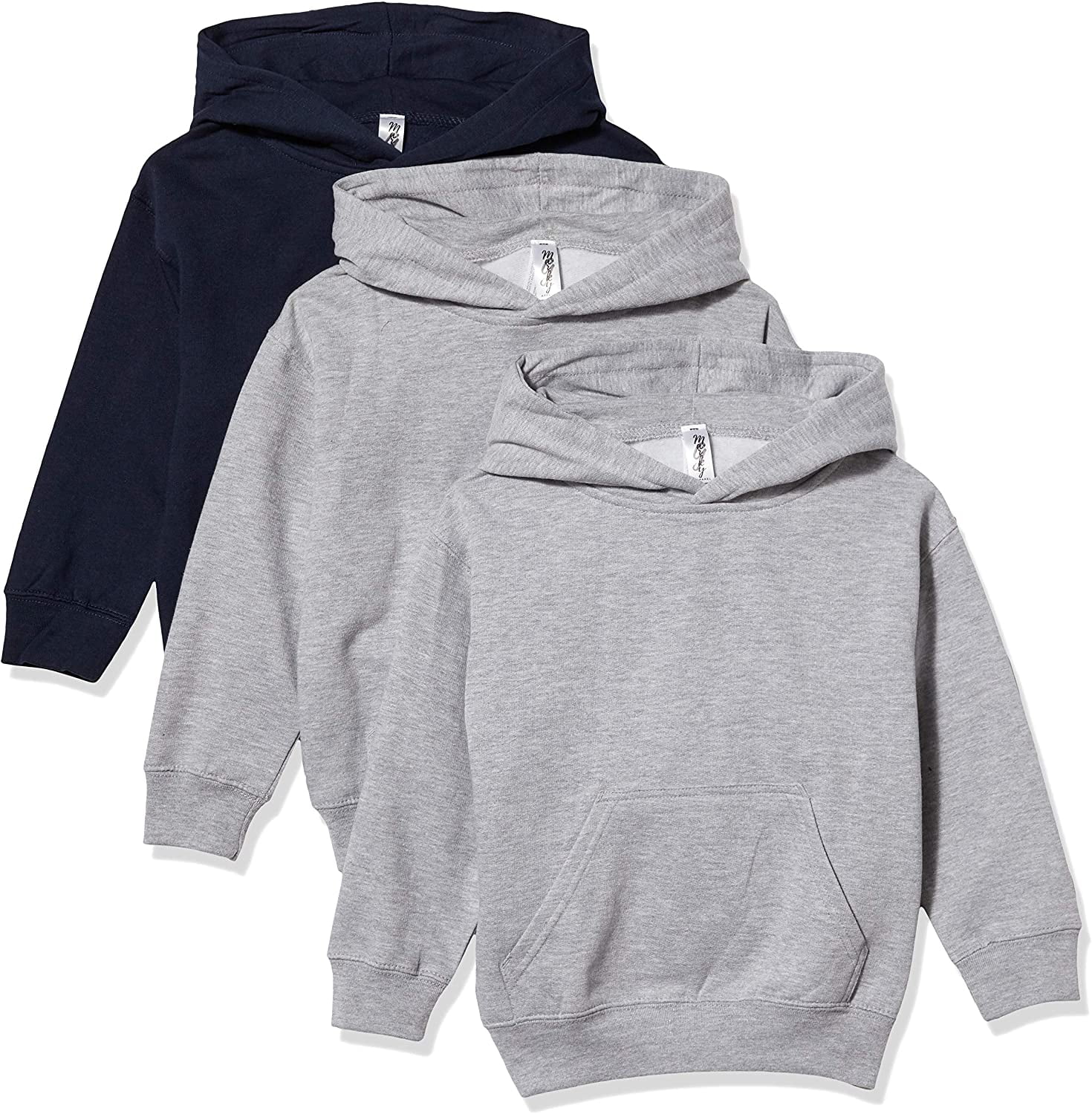 Marky G Apparel Boys' Fleece Long Sleeve Pullover Hoodie (Pack of 3)