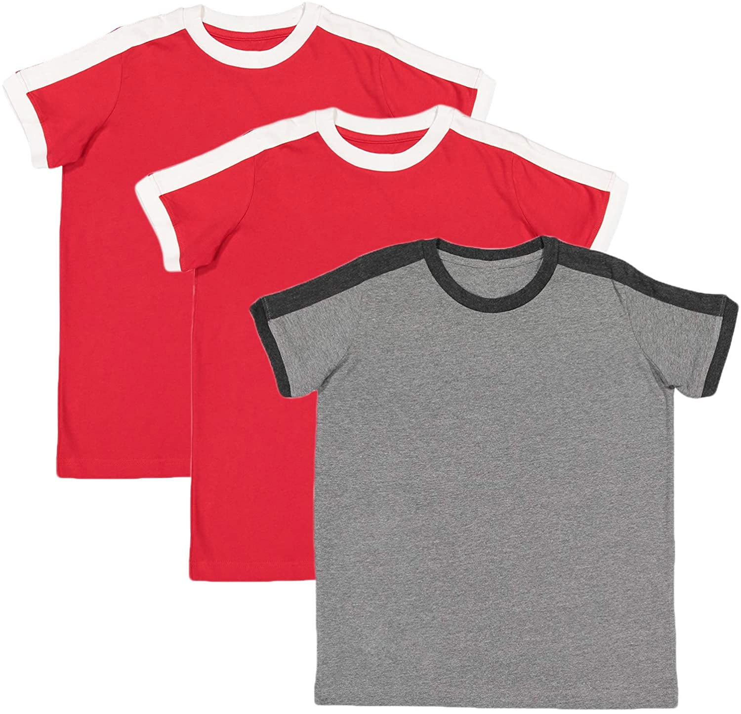Marky G Apparel Boys' Soccer Ringer Short-Sleeve T-Shirt (Pack of 3)