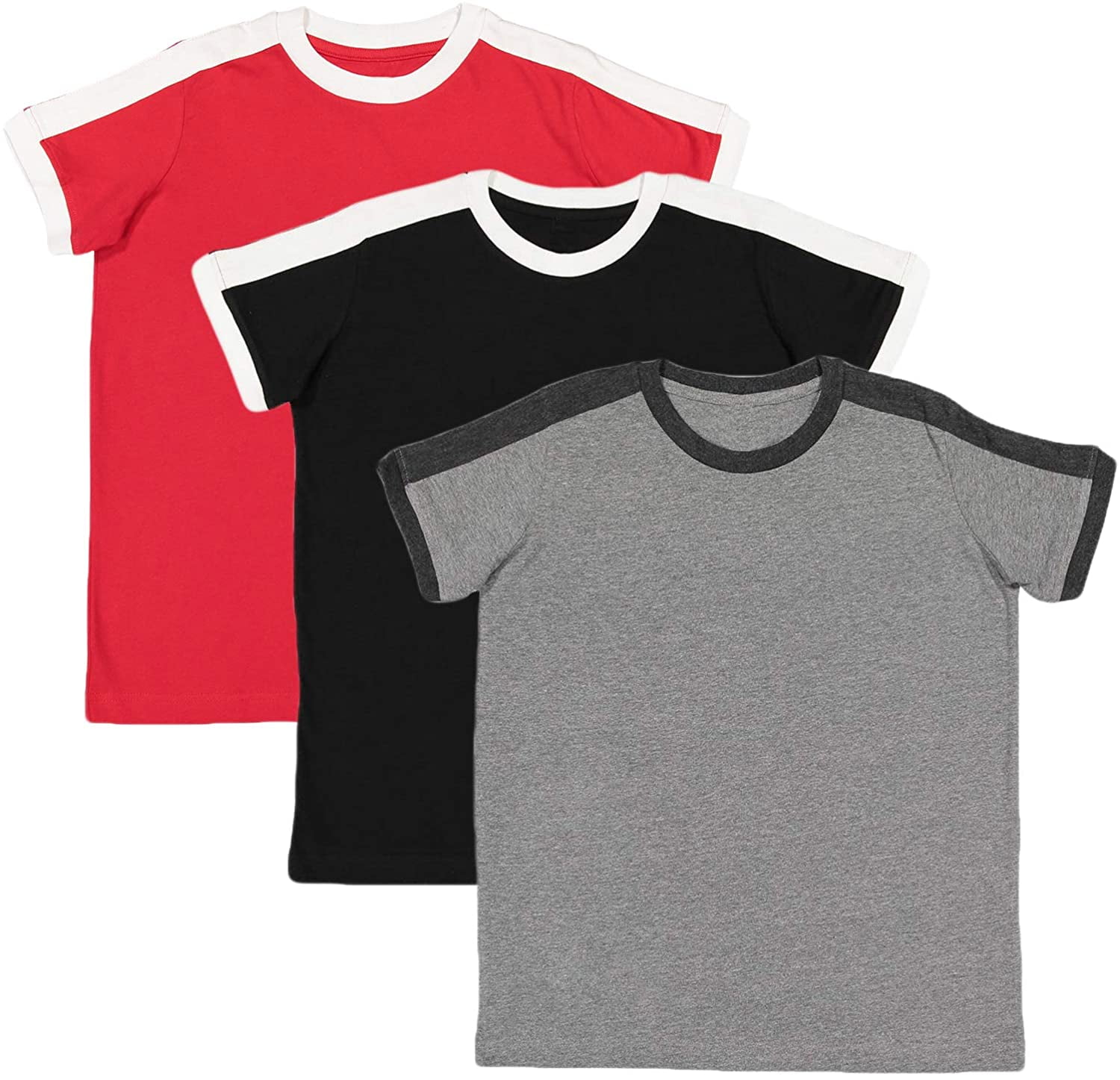 Marky G Apparel Boys' Soccer Ringer Short-Sleeve T-Shirt (Pack of 3)