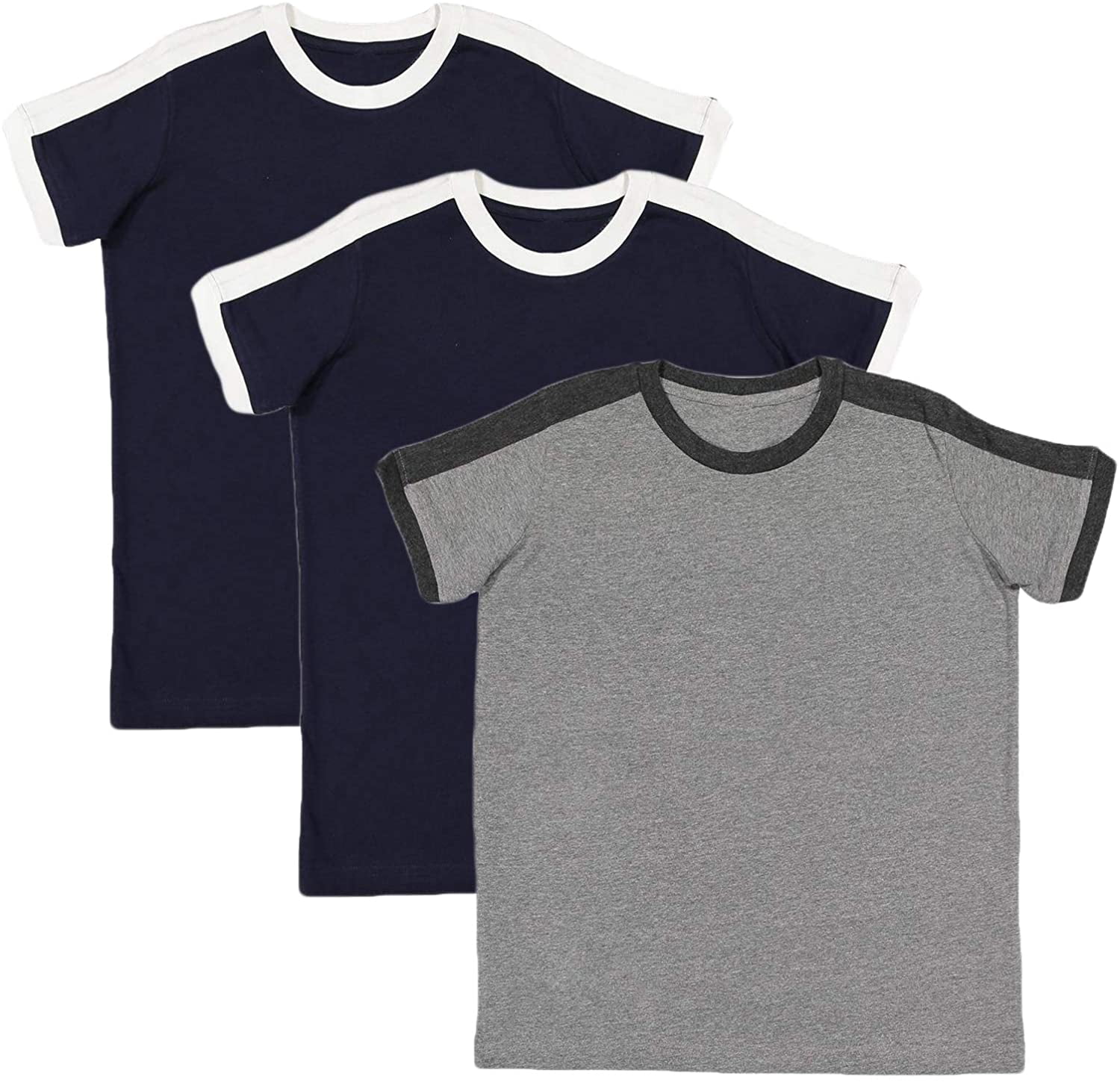 Marky G Apparel Boys' Soccer Ringer Short-Sleeve T-Shirt (Pack of 3)