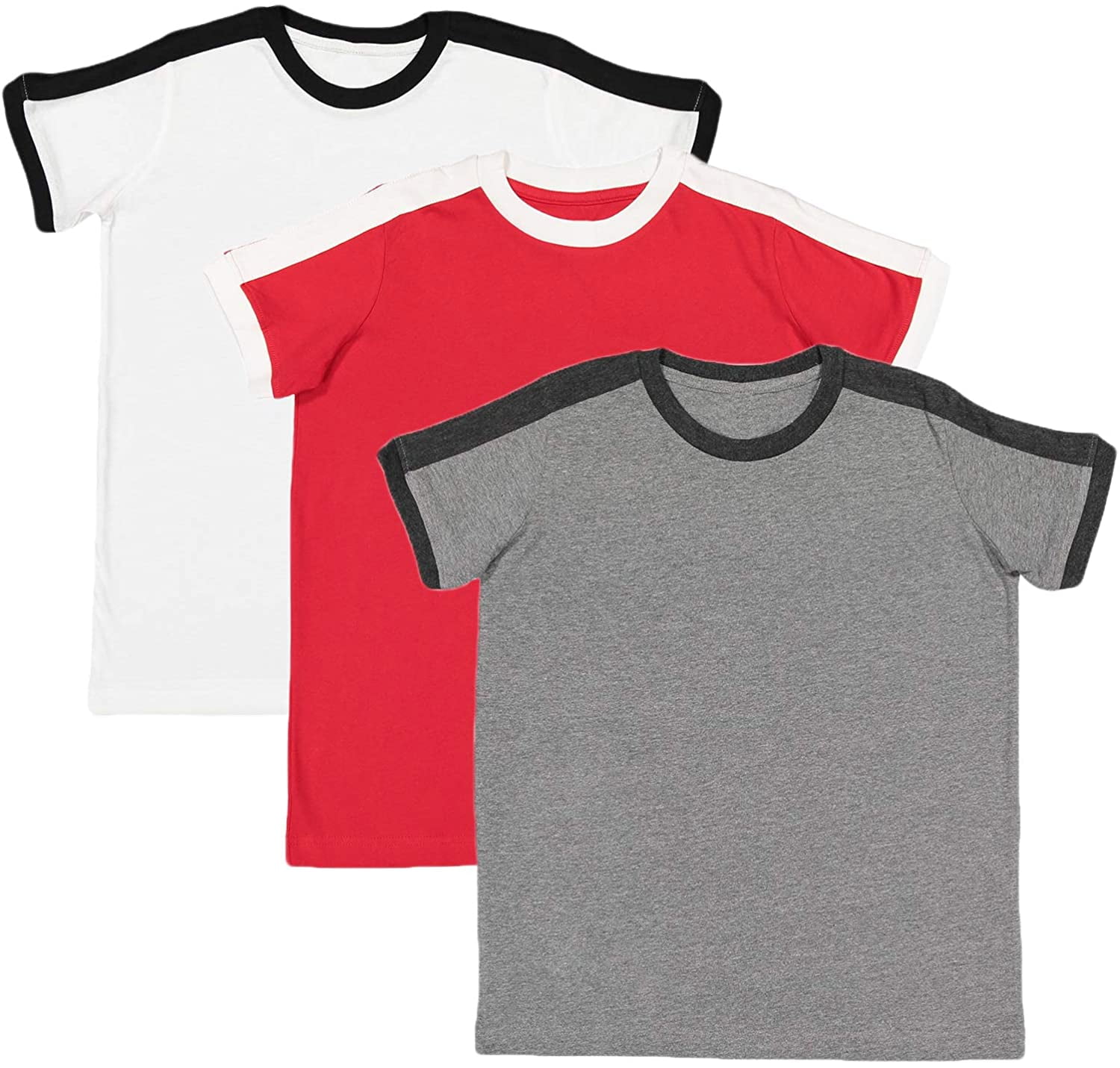 Marky G Apparel Boys' Soccer Ringer Short-Sleeve T-Shirt (Pack of 3)