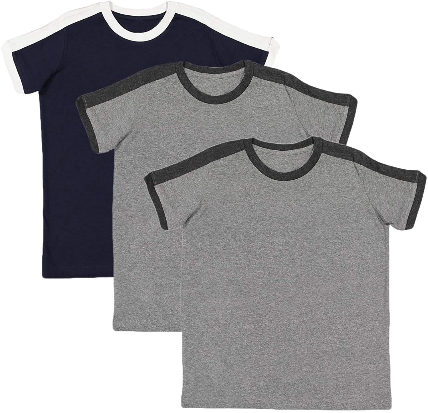 Marky G Apparel Boys' Soccer Ringer Short-Sleeve T-Shirt (Pack of 3)