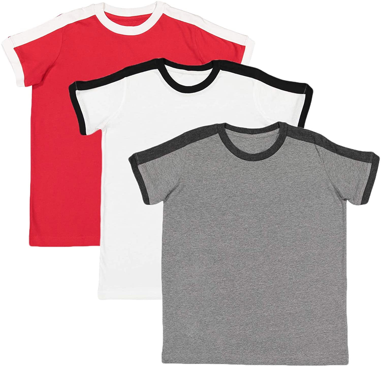 Marky G Apparel Boys' Soccer Ringer Short-Sleeve T-Shirt (Pack of 3)