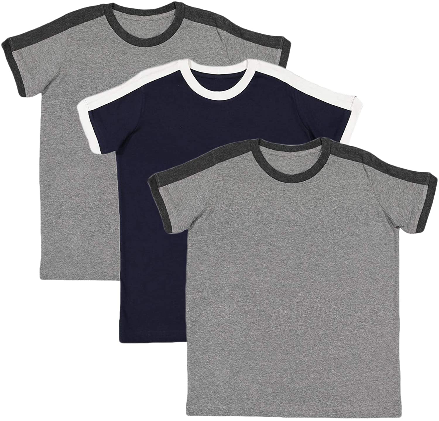 Marky G Apparel Boys' Soccer Ringer Short-Sleeve T-Shirt (Pack of 3)