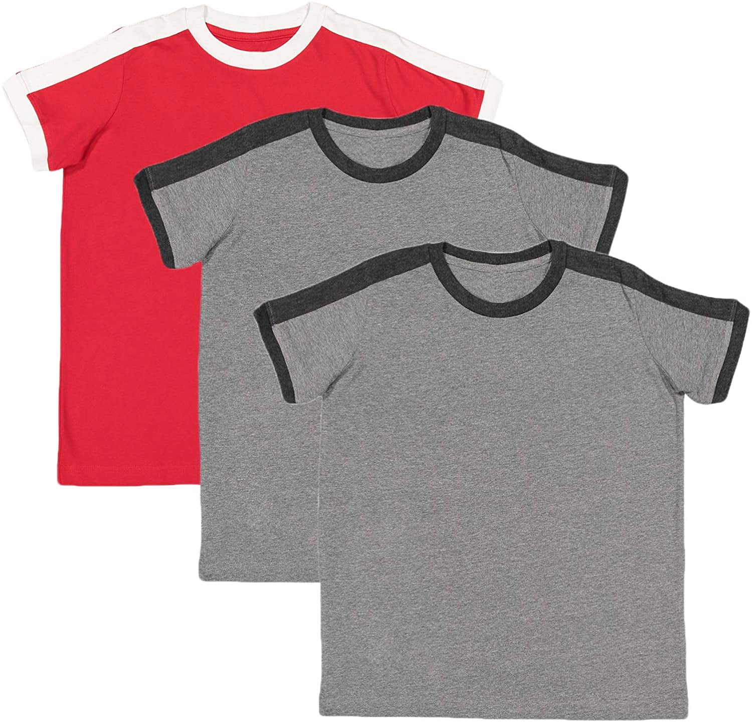 Marky G Apparel Boys' Soccer Ringer Short-Sleeve T-Shirt (Pack of 3)