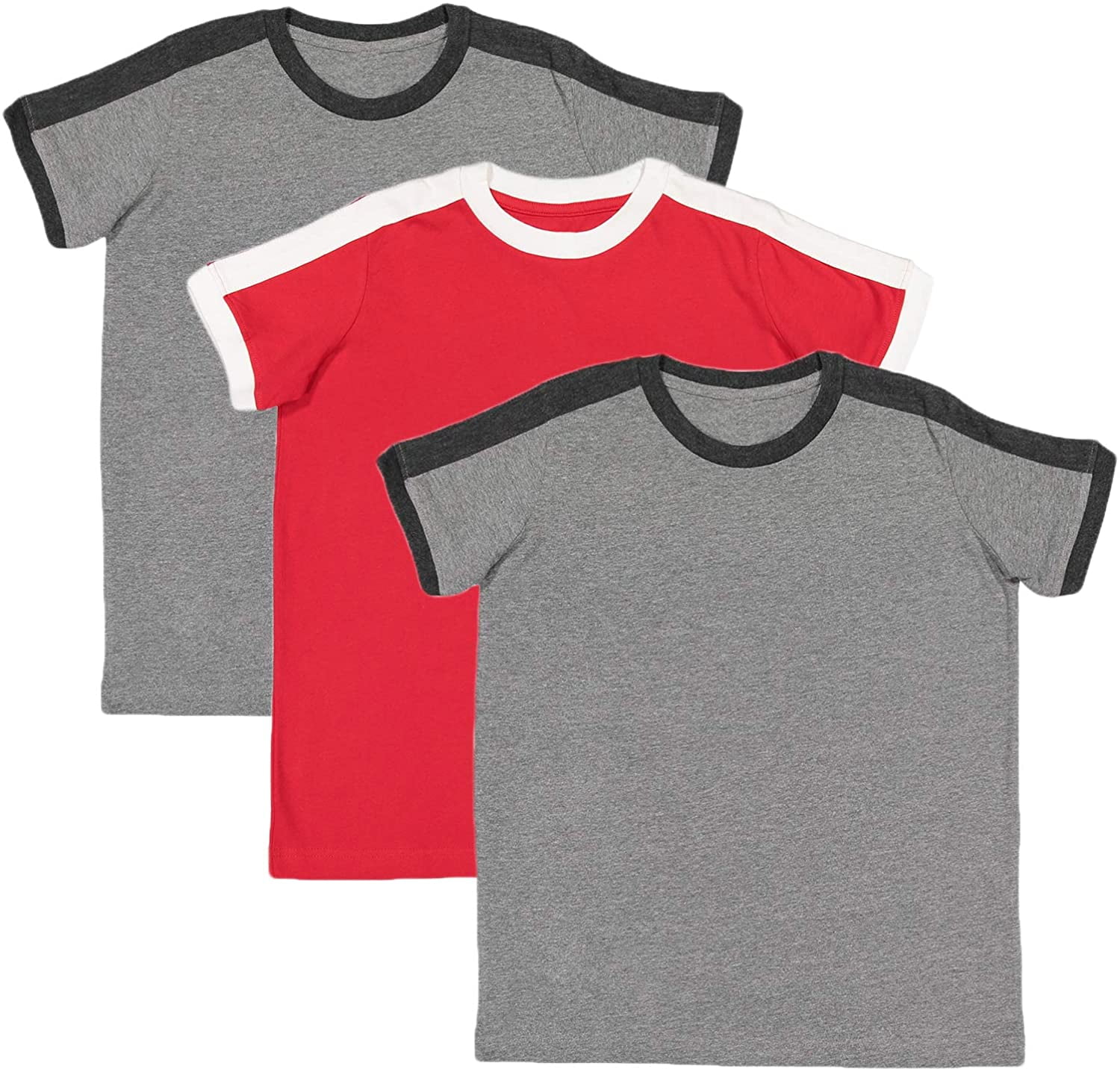 Marky G Apparel Boys' Soccer Ringer Short-Sleeve T-Shirt (Pack of 3)