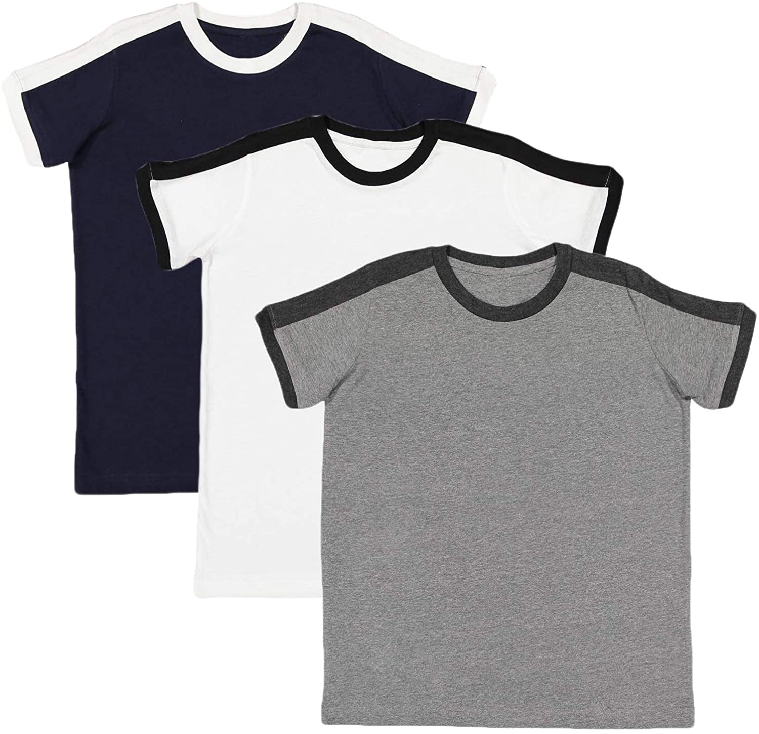 Marky G Apparel Boys' Soccer Ringer Short-Sleeve T-Shirt (Pack of 3)