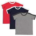 thumbnail image 1 of Marky G Apparel Boys' Soccer Ringer Short-Sleeve T-Shirt (Pack of 3), 1 of 1