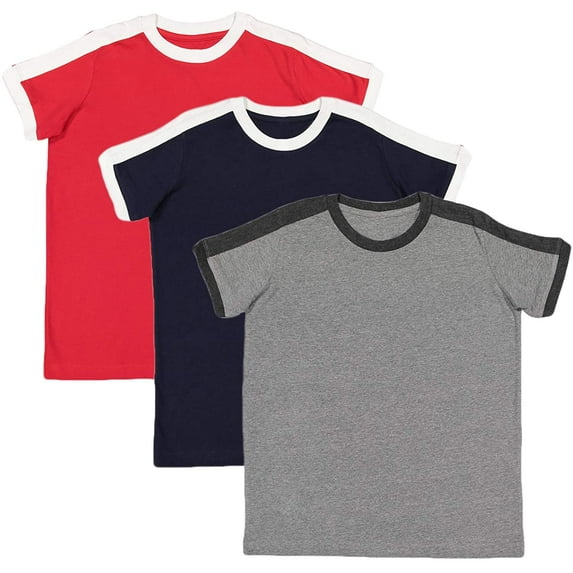 Marky G Apparel Boys' Soccer Ringer Short-Sleeve T-Shirt (Pack of 3)