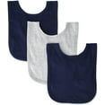thumbnail image 1 of Marky G Apparel Cotton Contrast Trim Feeding Baby Bibs, 3pk Unisex, 1 of 1