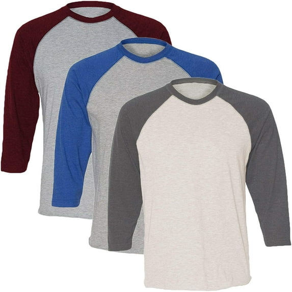 Marky G Apparel Girls' Baseball 3/4 Sleeve T-Shirt (Pack of 3)