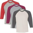 thumbnail image 1 of Marky G Apparel Girls' Baseball 3/4 Sleeve T-Shirt (Pack of 3), 1 of 1