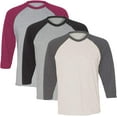 thumbnail image 1 of Marky G Apparel Girls' Baseball 3/4 Sleeve T-Shirt (Pack of 3), 1 of 1