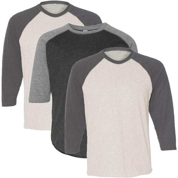 Marky G Apparel Girls' Baseball 3/4 Sleeve T-Shirt (Pack of 3)