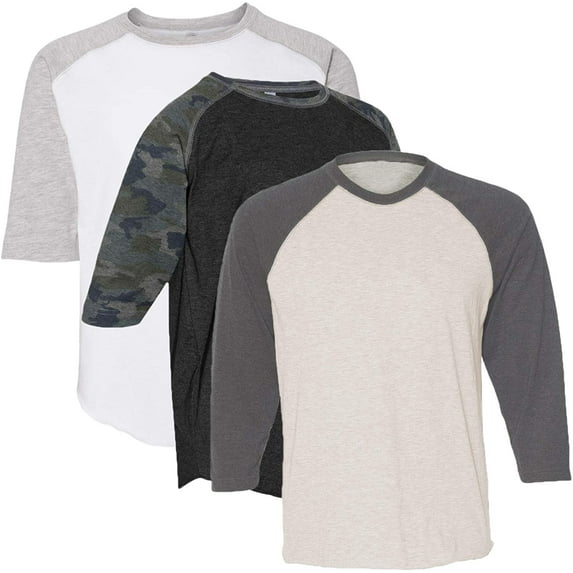 Marky G Apparel Girls' Baseball 3/4 Sleeve T-Shirt (Pack of 3)
