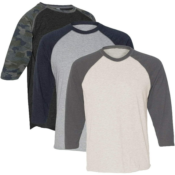 Marky G Apparel Girls' Baseball 3/4 Sleeve T-Shirt (Pack of 3)