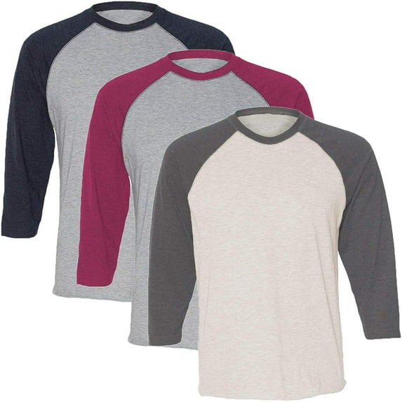 Marky G Apparel Girls' Baseball 3/4 Sleeve T-Shirt (Pack of 3)