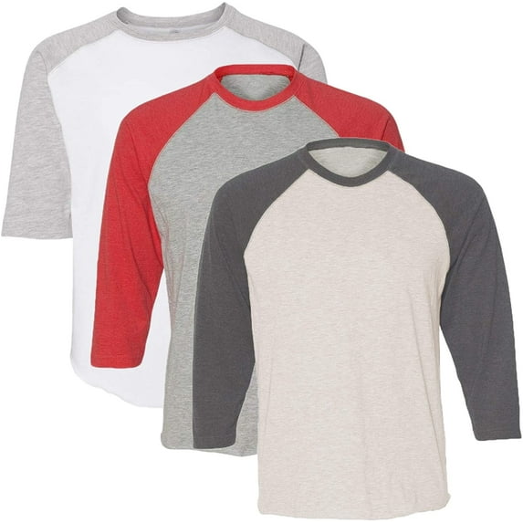 Marky G Apparel Girls' Baseball 3/4 Sleeve T-Shirt (Pack of 3)