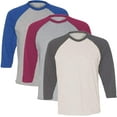 thumbnail image 1 of Marky G Apparel Girls' Baseball 3/4 Sleeve T-Shirt (Pack of 3), 1 of 1