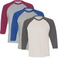 thumbnail image 1 of Marky G Apparel Girls' Baseball 3/4 Sleeve T-Shirt (Pack of 3), 1 of 1