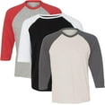 thumbnail image 1 of Marky G Apparel Girls' Baseball 3/4 Sleeve T-Shirt (Pack of 3), 1 of 1
