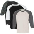 thumbnail image 1 of Marky G Apparel Girls' Baseball 3/4 Sleeve T-Shirt (Pack of 3), 1 of 1