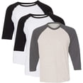 thumbnail image 1 of Marky G Apparel Girls' Baseball 3/4 Sleeve T-Shirt (Pack of 3), 1 of 1
