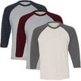 thumbnail image 1 of Marky G Apparel Girls' Baseball 3/4 Sleeve T-Shirt (Pack of 3), 1 of 1
