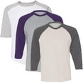 thumbnail image 1 of Marky G Apparel Girls' Baseball 3/4 Sleeve T-Shirt (Pack of 3), 1 of 1