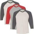 thumbnail image 1 of Marky G Apparel Girls' Baseball 3/4 Sleeve T-Shirt (Pack of 3), 1 of 1