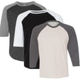 thumbnail image 1 of Marky G Apparel Girls' Baseball 3/4 Sleeve T-Shirt (Pack of 3), 1 of 1
