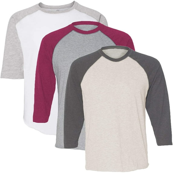 Marky G Apparel Girls' Baseball 3/4 Sleeve T-Shirt (Pack of 3)