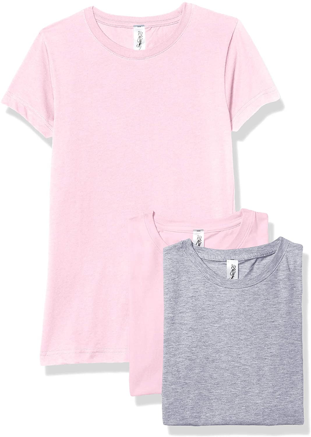 Marky G Apparel Girls' Fine Jersey Short-Sleeve Crew-Neck T-Shirt (Pack of 3)