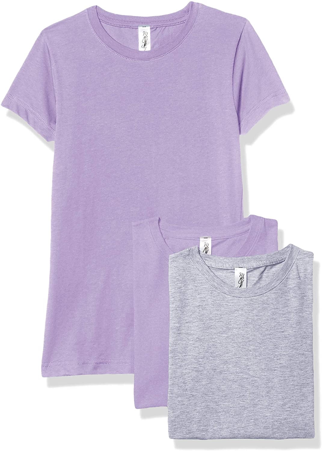 Marky G Apparel Girls' Fine Jersey Short-Sleeve Crew-Neck T-Shirt (Pack of 3)