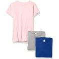 thumbnail image 1 of Marky G Apparel Girls' Short-Sleeve Crew Neck Slim-Fit T-Shirts 100% Cotton, M, Royal/Pink/Heather(Pack of 3), 1 of 6