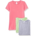 thumbnail image 1 of Marky G Apparel Girls' Short-Sleeve Crew Neck Slim-Fit T-Shirts 100% Cotton, XS, Hot Pink/Key Lime/Heather(Pack of 3), 1 of 6