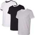 thumbnail image 1 of Marky G Apparel Men's Soccer Ringer Short-Sleeve T-Shirt (Pack of 3), 1 of 1