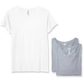 thumbnail image 1 of Marky G Apparel Women's Fine Jersey V-Neck Longer Length T-Shirt (Pack of 3), 1 of 1