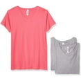 thumbnail image 1 of Marky G Apparel Women's Fine Jersey V-Neck Longer Length T-Shirt (Pack of 3), 1 of 1