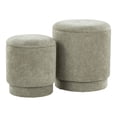 thumbnail image 1 of Marla Green Upholstered Contemporary Ottoman Set Chic Style, Removeable Storage, Comfortable Seating, 1 of 5