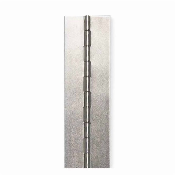 Piano Hinge, Stainless Steel, Full Surface Mounting, 1 in Leaf W x 36 in Leaf H 4PPJ7