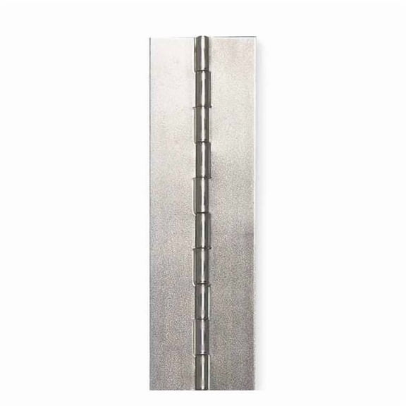 Piano Hinge, Stainless Steel, Full Surface Mounting, 1 in Leaf W x 36 in Leaf H 4PPJ7