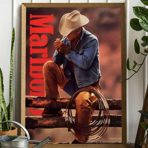 Marlboro Man - Marlboro Vintage Poster - Marlboro Cigar - Marlboro Retro Wall Art - Marlboro - Vintage Advertisement - Home Decor, UNFRAMED-8x12