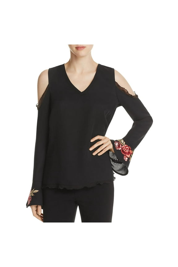 Clothing Womens Floral Embroidered Blouse